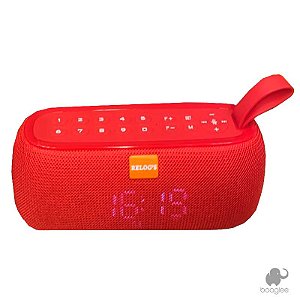 Rádio Relógio com Alarme Portátil USB Bluetooth YR-177 Vermelho