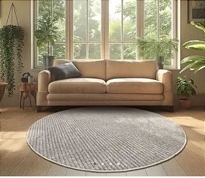 Tapete Redondo Mariana 1,90 cinza