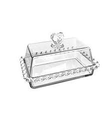 Mantegueira com Tampa Cristal Coração 17x10,5x10cm Para Manteiga Inteira