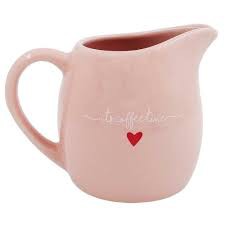 Leiteira Em Porcelana 245ml Rosa L´amour