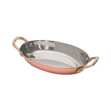 Mini Caçarola Oval para Servir em Inox Bronze 250ml