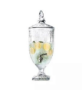 Suqueira Dispenser Vidro De Bebida 4,5 Litros Solaris