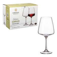 Taça Para Vinho De Cristal Bohemia Corvus 450ML 6 Peças