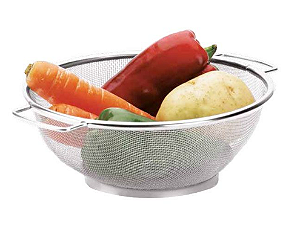 Cesto para Lavar Frutas e Verduras HERCULES Inox 25cm