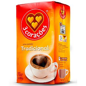 CAFE VACUO 3 CORACOES TRAD.INT.500G