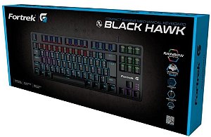 Teclado Mecânico Gamer Compacto RGB Black Hawk - Fortrek G