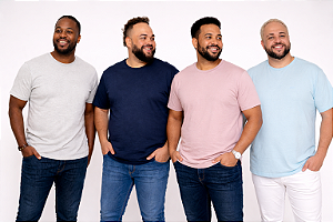 Kit 4 Camisetas Básicas Masculina Plus Size XP AO G5