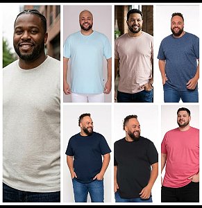 Kit 4 Camisetas Básicas Masculina Plus Size XP AO G5