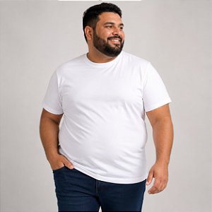 Camiseta Masculina Básica Branca Plus Size XP Ao G5