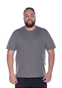 Camiseta Básica Masculina Chumbo Plus Size XP ao G5