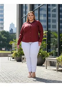Calça Branca Sarja Stretch Plus Size Do 44 ao 70 1452