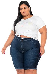 Bermuda Ciclista jeans Stretch Amarrado Feminina 44 ao 70 3250