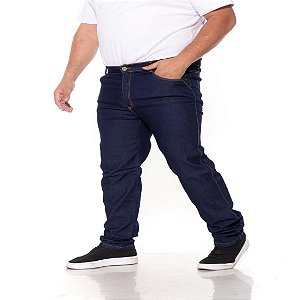 Calça Jeans Stretch Básica Masculina Amaciada Plus Size 50 ao 80 2285