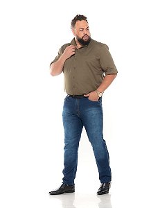 Camisa Tricoline com Elastano Masculina Verde XP ao G5 2950