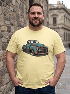 Camiseta Estampada Masculina Chevrolet Amarela Plus Size XP ao G5