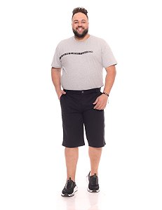 Bermuda Sarja com Elastano Preto Plus Size 48 ao 76 2019