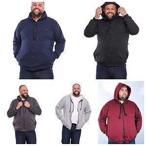 Casaco de Moletom Masculino Pequenos Defeitos Plus Size