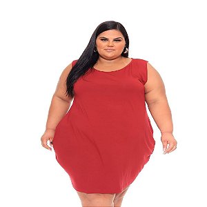 Vestido Regata Viscolycra Vermelho  XP ao G5 3287