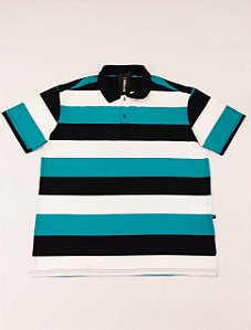 Polo Algodão Com Elastano Fio Tinto Penteado Turquesa Xp Ao G5