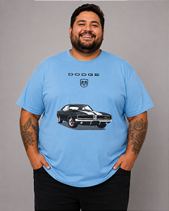Camiseta Estampada Masculina Dodge Azul Plus Size XP ao G5