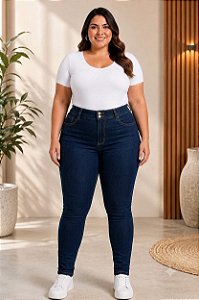 Calça Jeans Stretch Feminina Skinny Clássica Plus Size Do 44 ao 70 3476