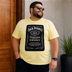 Camiseta Estampada Masculina Jack Daniels Amarela XP ao G5