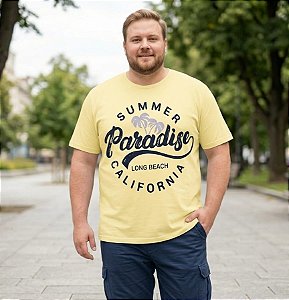Camiseta Estampada Summer Paradise Amarela XP a G5