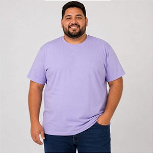 Camiseta Básica Masculina Plus Size Lilás Masculina XP ao G5