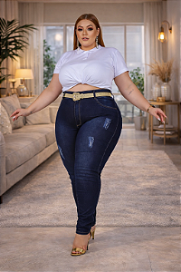 Cinto Feminino Plus Size 3cm 150 cm Dourado