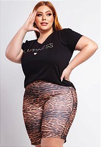 Bermuda Fitness Poliester Com Elastano  Animal Print XP ao G5 3325