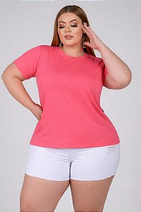 Kit com 3 Camisetas Básicas Feminina 100% Algodão Plus size Do XP ao G5