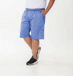Bermuda Linho com Elástico na Cintura Azul XP ao G6 1301