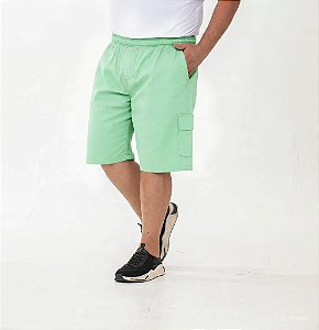 Bermuda Linho com Elástico na Cintura Verde Claro XP ao G5 1301