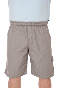Bermuda Linho com Elástico na Cintura Bege  XP ao G6 1301