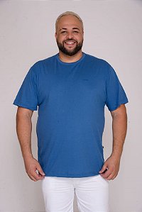 Camiseta Masculina Básica Azul Plus Size XP Ao G5