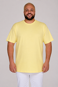 Camiseta Masculina Básica Amarela Plus Size XP Ao G5