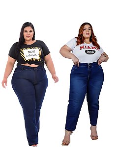 Kit 2 Calças Feminina Jeans com Elastano Pequenos Defeitos