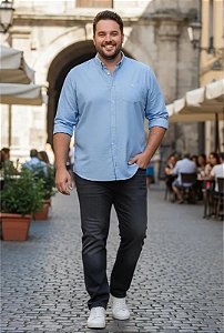 Calça Reforçada Jeans Grosso Stretch Black c/ Used Plus Size Masculina 50 ao 80 2292