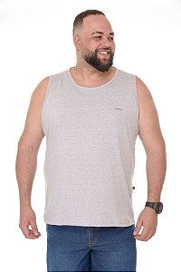 Camiseta Regata Basica Cinza Plus Size XP ao  G5