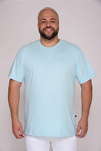 Camiseta Básica Azul Bebê Masculina Plus Size XP Ao G5