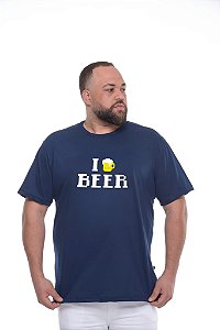 Camiseta Estampada I BEER  Marinho  XP ao G5