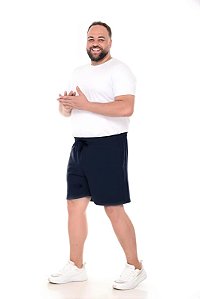 Bermuda Masculina Tactel Elastano Plus size Marinho