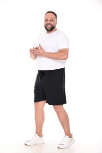 Bermuda Masculina Tactel Elastano Plus Size Preta