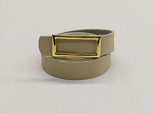 Cinto Feminino Plus Size 3cm 160cm Bege