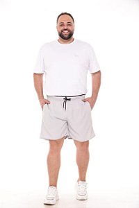 Bermuda Masculina Tactel Elastano Plus size Areia