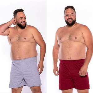 Kit 2 Cuecas Samba Canção Cores Sortidas Plus Size 1001