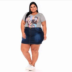 Mini Saia Jeans Com Stretch  62 ao 70 3215