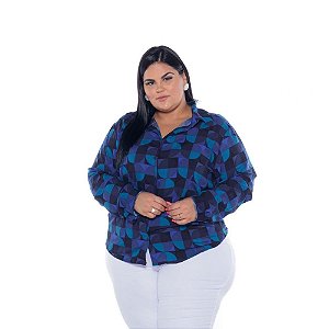 Camisa Feminina Viscose Estampada Bola Plus Size XP ao G5