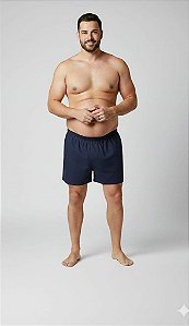 Cueca Samba Canção Azul Marinho Plus Size 1001