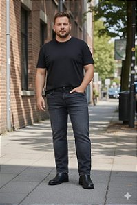 Calça Jeans Masculina Stretch Pequenos Defeitos Plus Size 50 ao 80